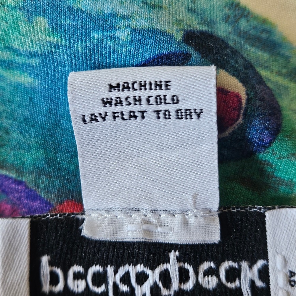 Peck & Peck Abstract Colorful Print Vibrant Artsy Multicolor Shirt Boho Chic S - Picture 5 of 8